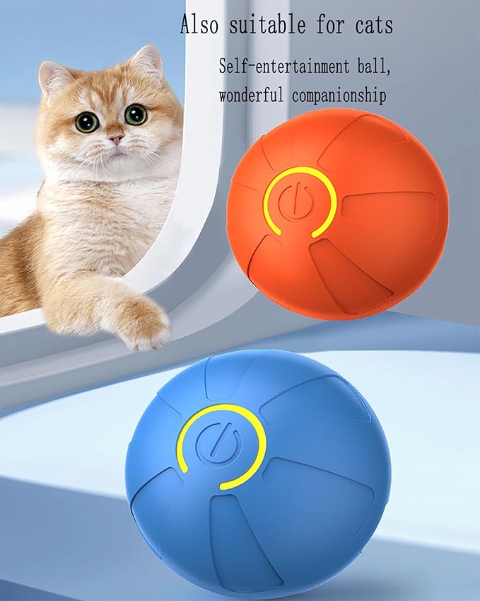 Dog Toy Automatic Rolling Ball, a Toy that Both Dogs and Cats can Play with, Rechargeable Dog Toy, Dog Toy, Dog Rolling Ball，Pet Ball（Blue）