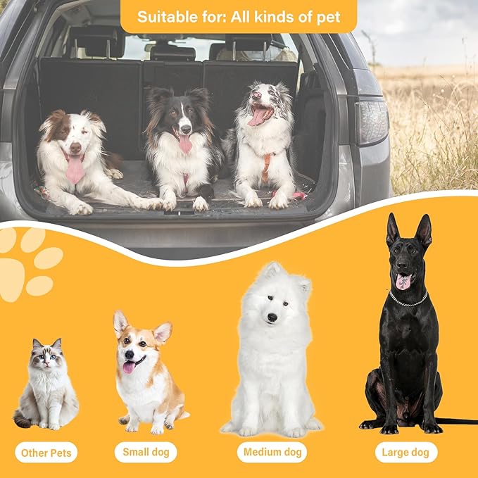 Dog Seat Belt Retractable Dog Car Harness 1 Pack Adjustable Elastic Bungee Buffer Heavy Duty & Durable & 360 Degree Swivel.