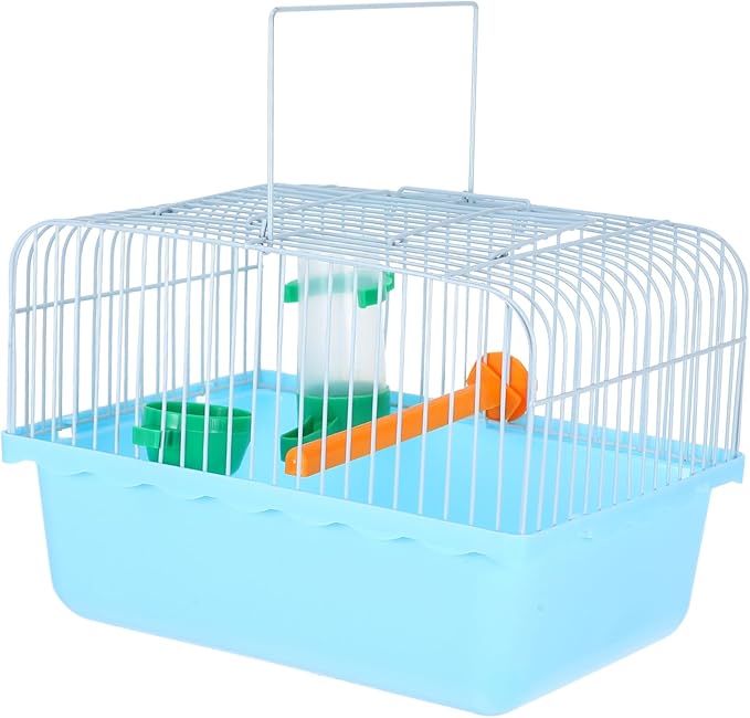 Portable Multi-Functional Bird Carrier Cage for Parrots and Small Animals Spacious Abs and Iron Travel Cage with Comfortable Interior Sturdy Design for Easy Transport Random Color