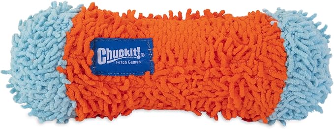 Chuckit! Indoor Fetch Tumble Bumper Dog Toy (8.5 Inch), Orange and Blue