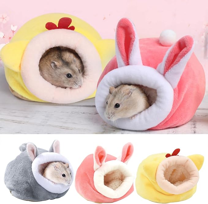 Velvet Small Animal Nest Winter Warm House Soft Breathable for Hamsters Guinea Pigs Squirrels Birds Cage Accessories