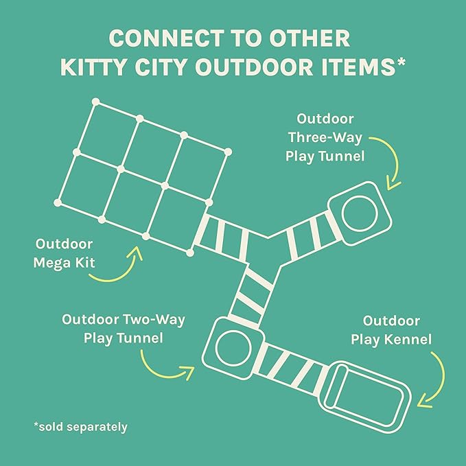 Kitty City Outdoor Catio Furniture and Play Kits for Cats, Outdoor Kennel