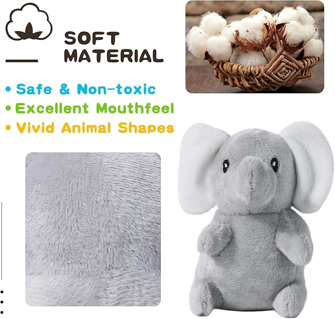 LEGEND SANDY Squeaky Dog Toys for Puppy Small Medium Dogs, Stuffed Samll Dog Toys Bulk with Plush Pet Doggie Toy Set, Cute Safe Pet Chew 12 Pack for Puppies Teething