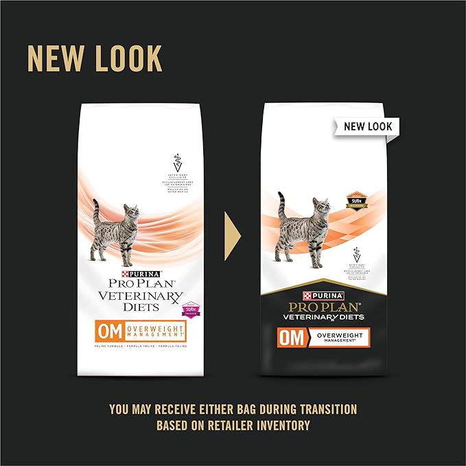 Pro Plan Veterinary Diets Purina OM Overweight Management Feline Formula Dry Cat Food - 16 lb. Bag