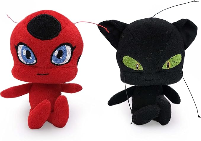 ZippyPaws Miraculous Kwamis Plush Toy Duo for Dogs, Stuffed Chew Toy with Squeaker, 2-Pack