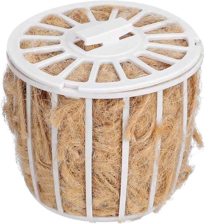 Abaodam Bird Nesting Material with Jute and Cotton Bedding for Small Birds Canary Parakeet Finches Durable Natural Nesting Supplies with Basket 2.87X2.87X10.23In