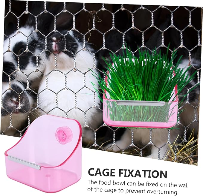 UPKOCH 1pc Small Animal Feeder Bowl Plastic Cage Bowl for Bunny Small Pets Lightweight Durable Easy to Clean for Bird Cages