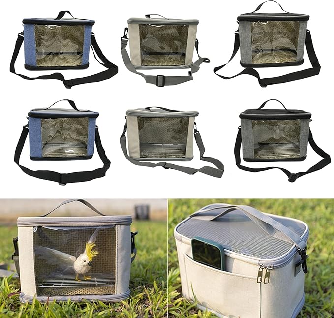 Fabric Carrier Bag for Small Animal Breathable Outgoing Bag Travel Cage Waterproof & Foldable Cage for Chinchilla Bird Cages for Cockatiels with Stand Bird Cage Accessories for Cockatiels