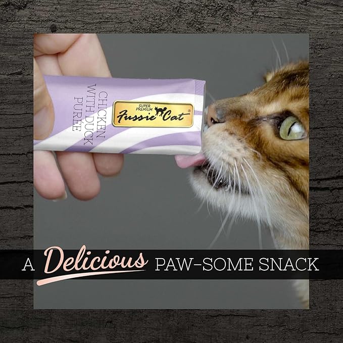 Fussie Cat Chicken with Duck Puree - 0.5 Ounce Tubes (Pack of 72 Tubes)
