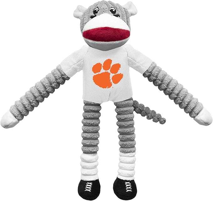 Littlearth NCAA Unisex NCAA Sock Monkey and Flying Disc Pet Toy Combo Set