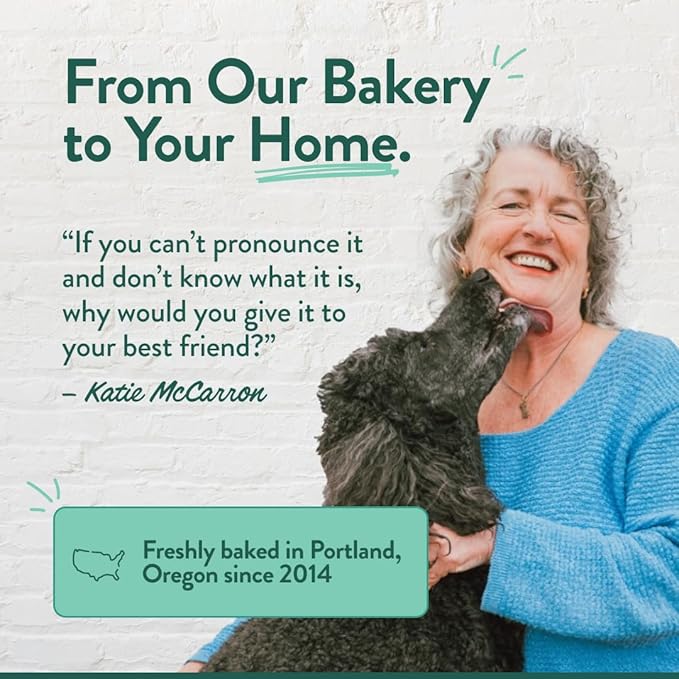 Portland Pet Food Company Bacon Dog Treats Healthy Biscuits for Large Medium & Small Dogs - Grain-Free, Human-Grade, All Natural Cookies, Snacks & Training Treats - Made in The USA - 3 Pack (5 oz)
