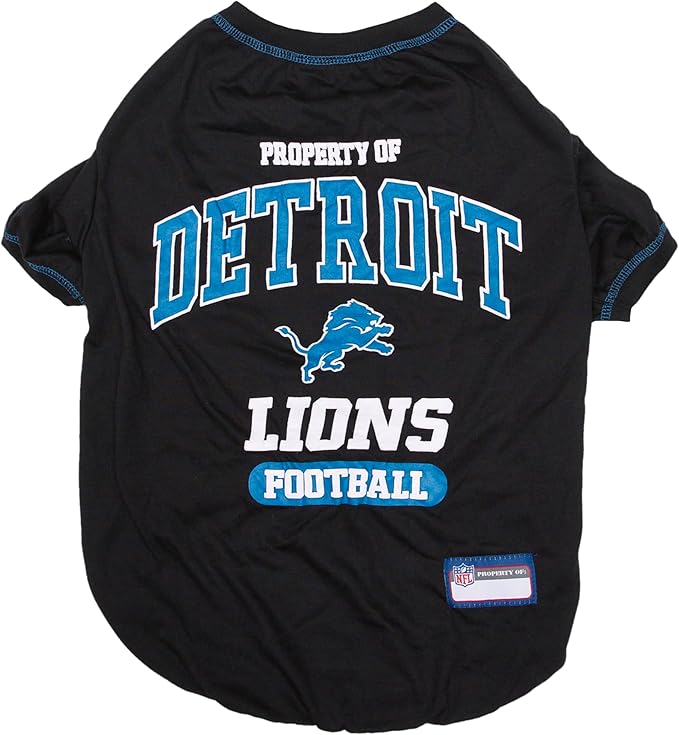 NFL Detroit Lions Dog T-Shirt for Pets, Size X-Large. Officially Licensed Pet Shirt with Team Logo, Soft Stretchable Comfort Fit Apparel for Dogs & Cats