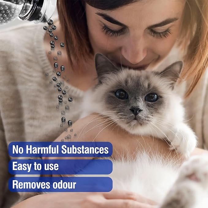 Cat Litter Box Deodorant - Beads & Crystals | Eliminate Cat Stink, Neutralize Odor, 8.5 oz (1 pcs)