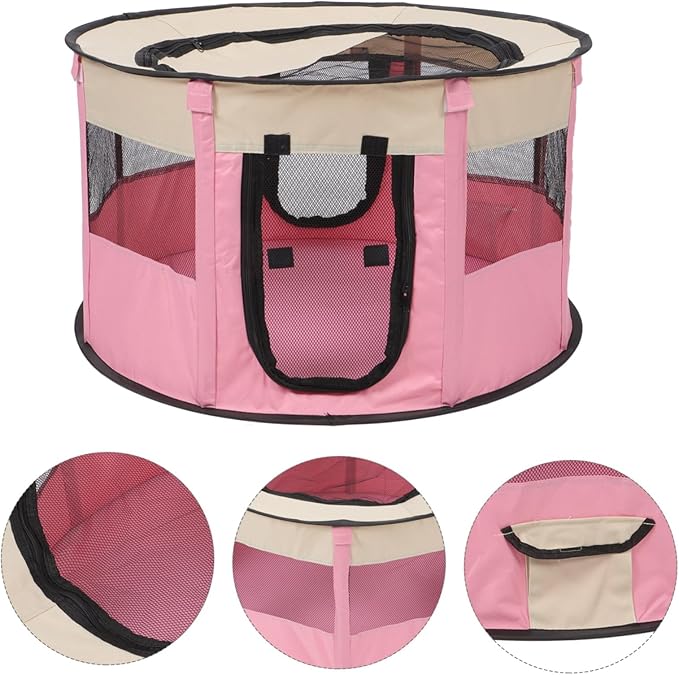Toyvian Pet Playpen for Small Dogs Cats Portable Indoor Outdoor Playpen with Enclosed Design for Breeding Nurturing Multi Function Animal Tent
