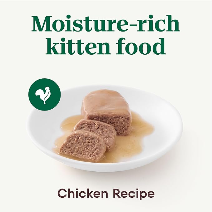 Nutro Perfect Portions Wet Kitten Food Pate Chicken Recipe, Pate Wet Cat Food, 2.6 oz. Twin-Pack Trays, 24 Count, 48 Servings