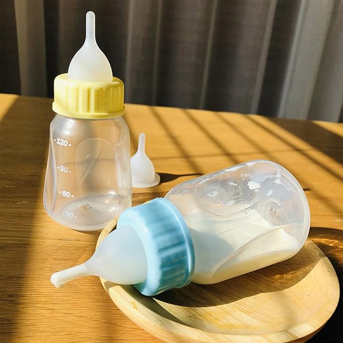 Pet Feeding Bottle Nipple Brush Set Feeding Tools Nursing Kit 4 Oz Milk Water Dispenser For Cats Kittens Small Dogs Pet Nursing Bottle 4 Oz Nipples Kits Pet Nursing Kit Dog Pet Feeding Bottles Kit