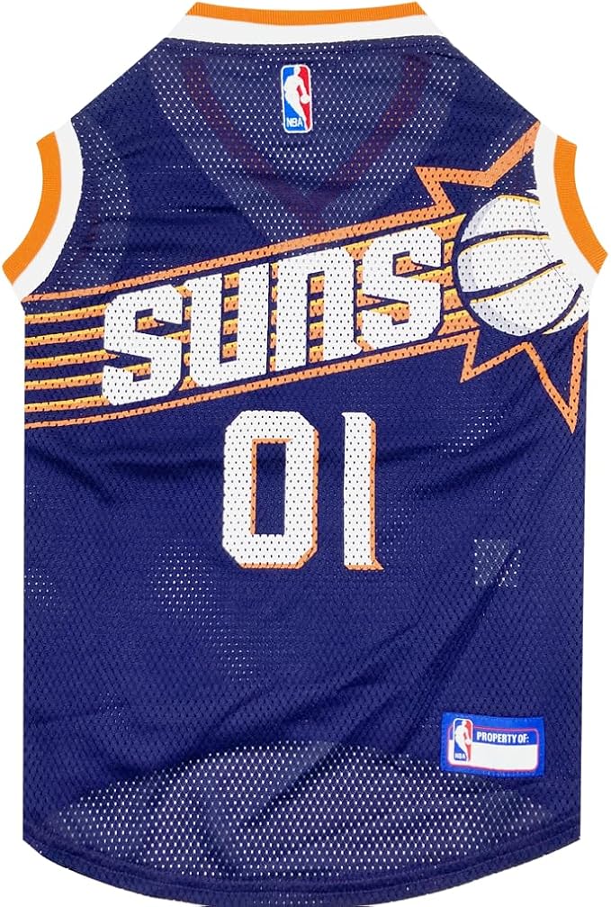 NBA PHOENIX SUNS DOG Jersey, Large - Tank Top Basketball Pet Jersey