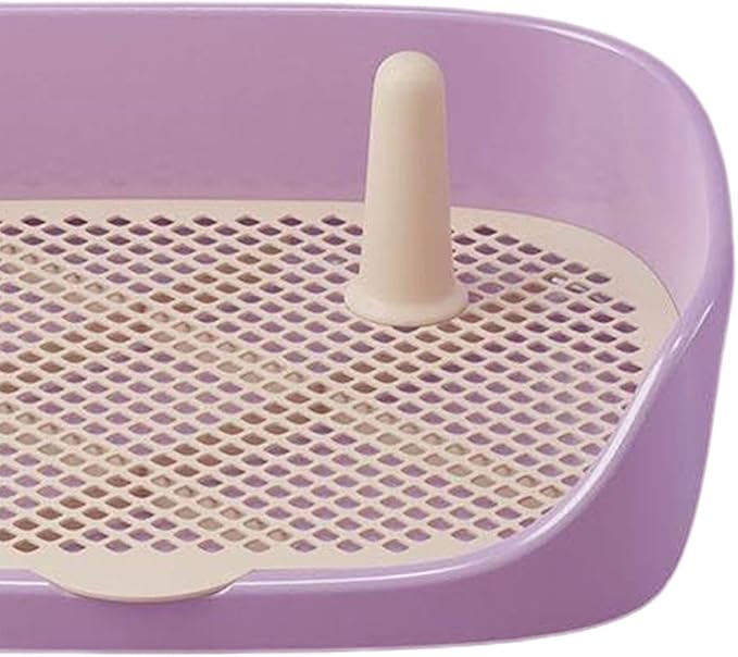 Litter Tray Pet Kitten Toilet Training Potty Pet Litter Pan Portable Design Anti Splashing Function Suitable for Small Animal Indoor Outdoor, Purple 40x30x11cm