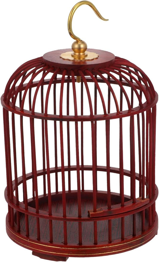 VICASKY Hanging Bird Cage Decorative Retro Birdcage with for Parrots and Small Birds for Home Decor and with Lock Buckle