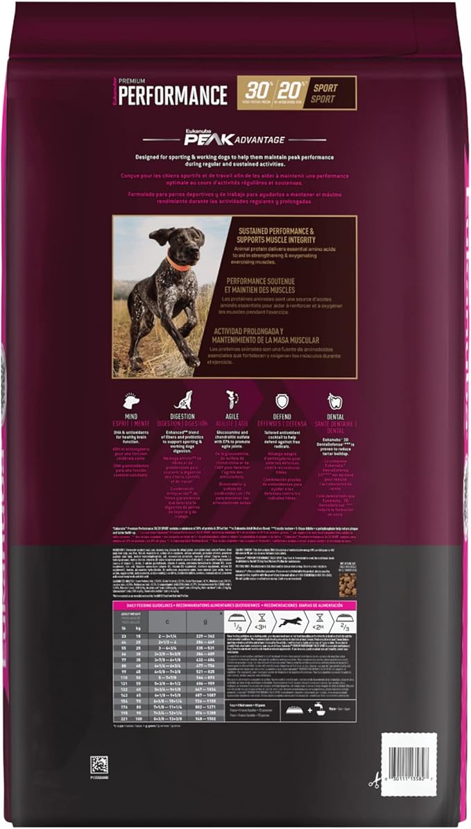 Eukanuba Adult Premium Performance 30/20 Sport Dry Dog Food, 28 lb Bag