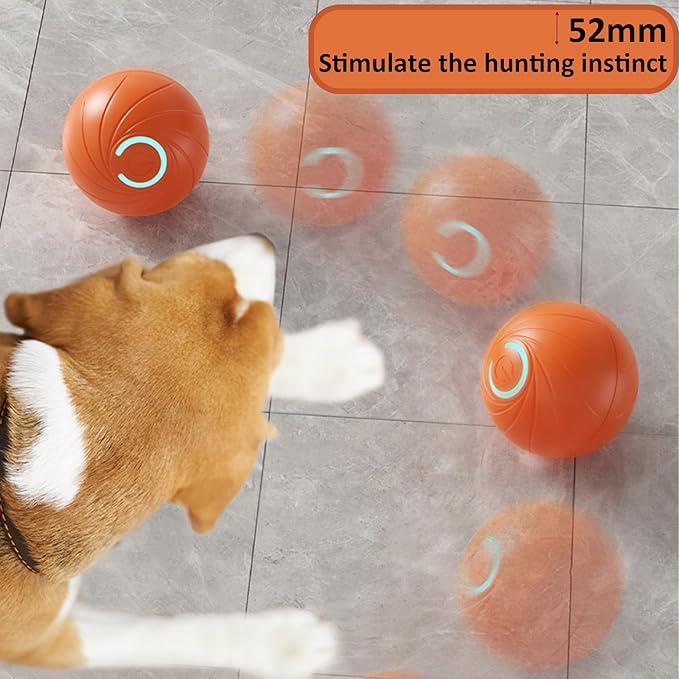 2025 New Interactive Dog Ball Toys for Dogs, 2025 New Vibrating Dog Balls,Type-C Rechargeable Automatic Moving Toy Ball for Small Dogs and Cats(Blue)