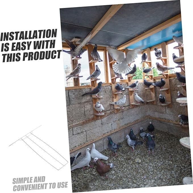 Sosoport 4pcs Racing Pigeon Birds House Door Bird Cage Door Sturdy Iron Frame Safe Pigeon Entrance