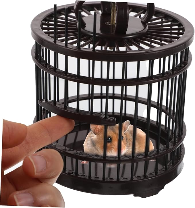 KOMBIUDA Hanging Decorative Bird Cage for Small Pets Stylish Plastic Habitat for Crickets Hamsters and Hummingbirds for Girl Birthday Party Decorations and Home Decor
