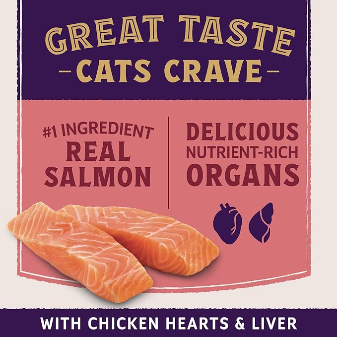 Natural Balance Ultra Protein Plus Dry Cat Food, Skin & Coat and Digestive Health Real Salmon & Chicken Meal Recipe with Chicken Liver & Chicken Heart, High Protein Cat Food for Picky Cats - 5 lbs