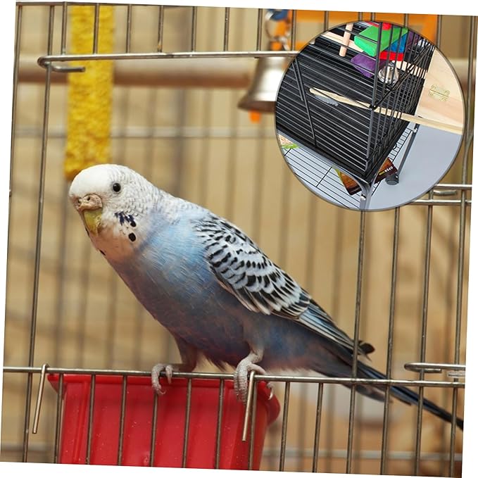 Totority 2pcs Bird Cage Cleaning Brush Set Random Tools for Parrot and Pet Cages for Easy Cleanup of Bird Droppings and Debris Handle Design for Convenient Use