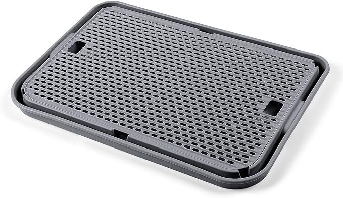 Large Cat Litter Box Step Mat, 16.5"x11.2" Cat Ramp Stairs, Cat Litter Catcher for Self-Cleaning Litter Box, Cats Pedal Step Stool Ideal for Kitten & Older Cats (Dark Grey)