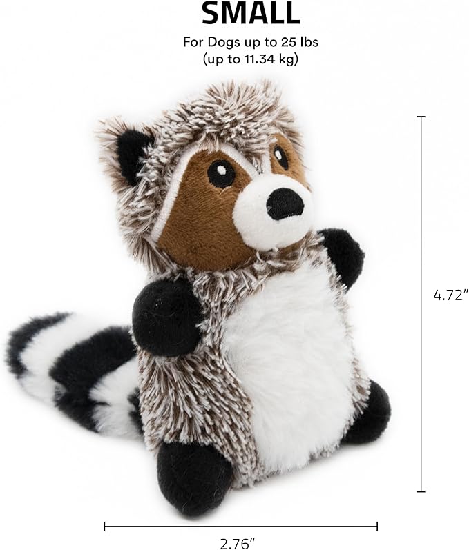 Playology Dog Toys | Plush Racoon Stuffed Animal for Dogs | Sweet Potato Scented Small Squeaky Toy | Plush Chew Toy for Dogs