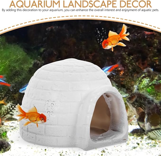 Resin Figurine Tank Hideout for Fish and Shrimp Realistic Aquarium Decoration Cute Ornament for Aquatic Pets Miniature Underwater Landscape Decor Safe Space for Hiding