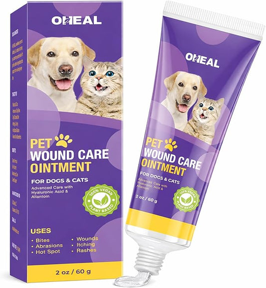 Dog Wound Care Ointment - 3 In 1 Fast Healing Pet skin Gel For Cuts, Itch, Hot Spots & Scrapes- Healing,Soothing,Repair, Infection cream for Dog,Cat & Small animal - with Centella Asiatica & Aloe