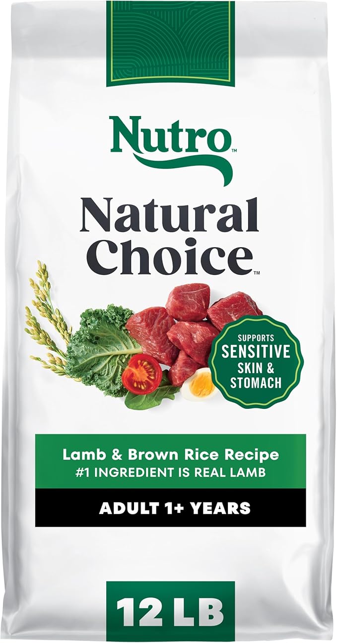 Nutro Natural Choice Dry Dog Food, Adult Dog Food Dry Lamb and Brown Rice Recipe, 12 lbs.