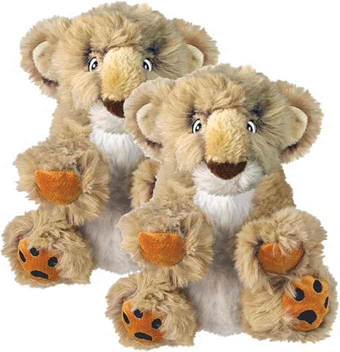 KONG Comfort Kiddos Dog Toy - Lion Small - (4.8" W x 6.8" H) - Pack of 2