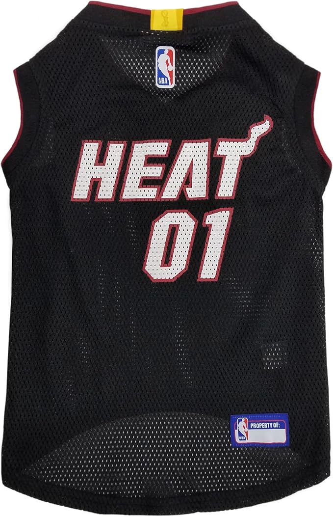Pets First HEA-4047-SM Miami Heat Basketball Mesh Jersey