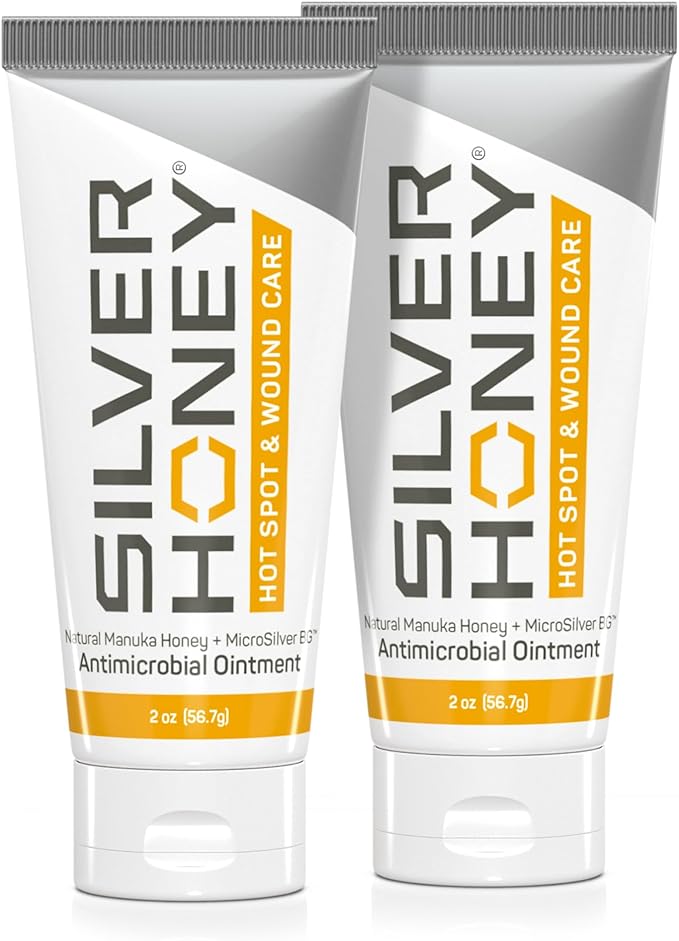 Absorbine Silver Honey Hot Spot & Wound Care Ointment for Dogs, Cats, Small Animals, 2 oz Tube Twin Pack