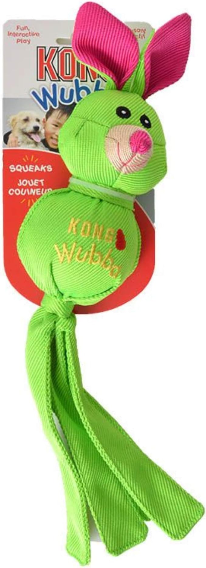 Kong Wubba Ballistic Friends Dog Toy - Blue Monkey - Large