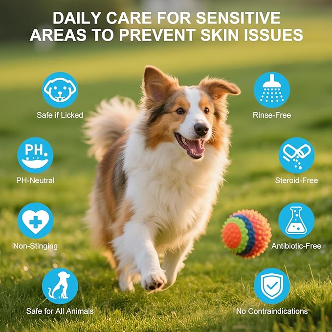 Dog Wound Care Hydro Gel, Hot Spot Solution for Dogs and Cats, Relieves Itchy Skin and Irritations, for Pets Bites, Scratches, Cuts, Ulcers,Safe If Licked, 4 Packs