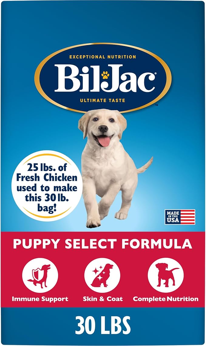 Bil-Jac Puppy Select Dry Dog Food | Fresh Chicken Recipe | 30 lb Bag