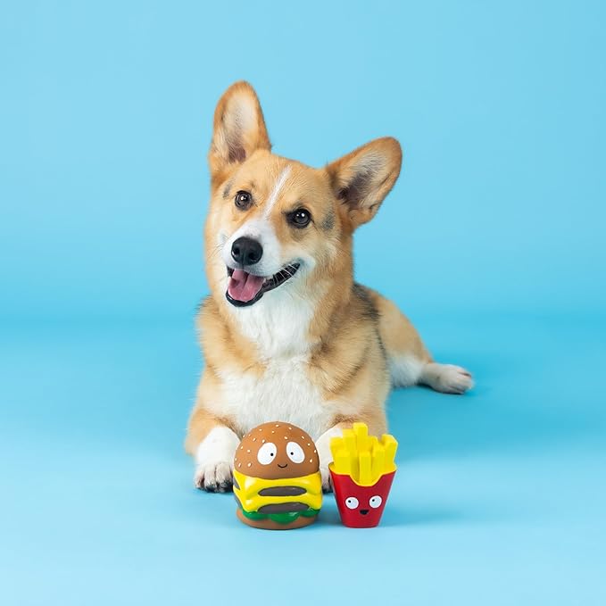 Fringe Studio Dog Toy Set, Big Buns, Small Fry, 2Pc Mini Latex, Pet Shop Collection (368013)