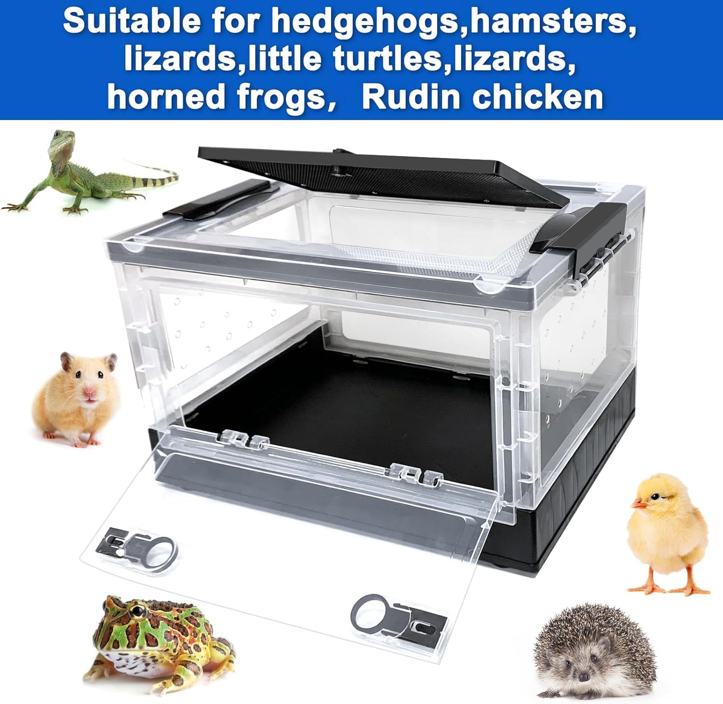 Hamster breeding House Reptile breeding Cages with Wheels (Small Size)