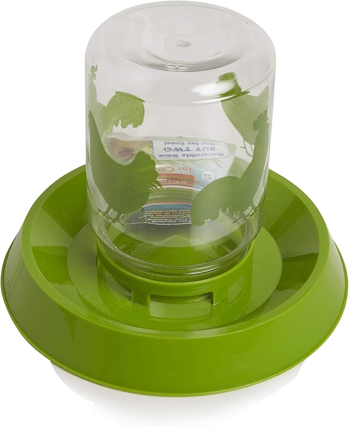 Lixit® Feeder or Waterer for Chickens and Other Wildlife - Made in USA (2 Quart - Pack of 2)