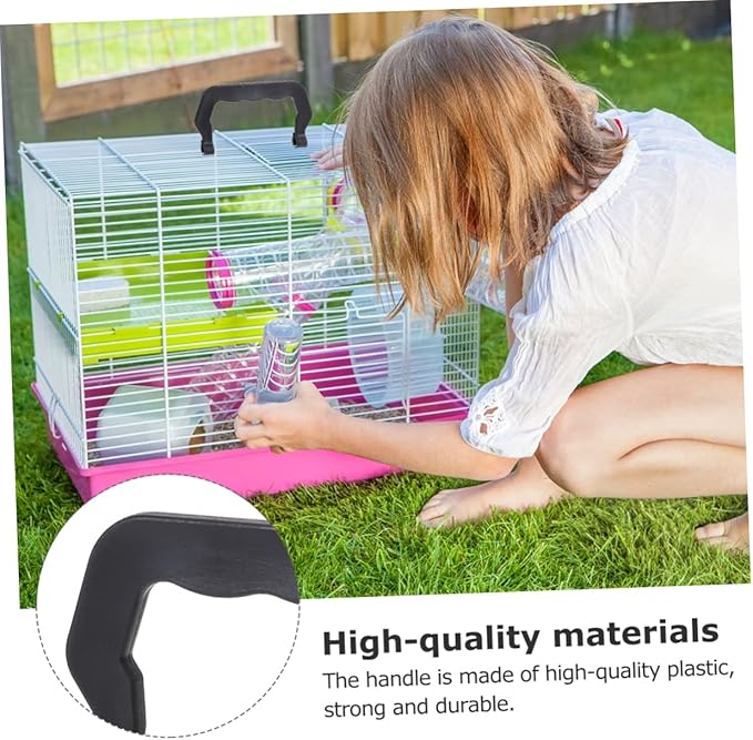 10pcs Portable Plastic Bird Cage Lifting Handle Set Comfortable Grip for Pet Carriers Easy Install for Outdoor Travel with Animals