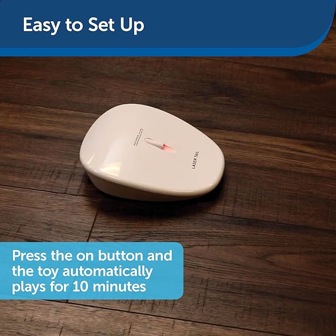 PetSafe Laser Tail Automatic Laser Light - Interactive Cat Toy - Encourages Exercise - Self-Propelling Motion Toy - Battery Operated - Safe for Cats - Hands Free Play