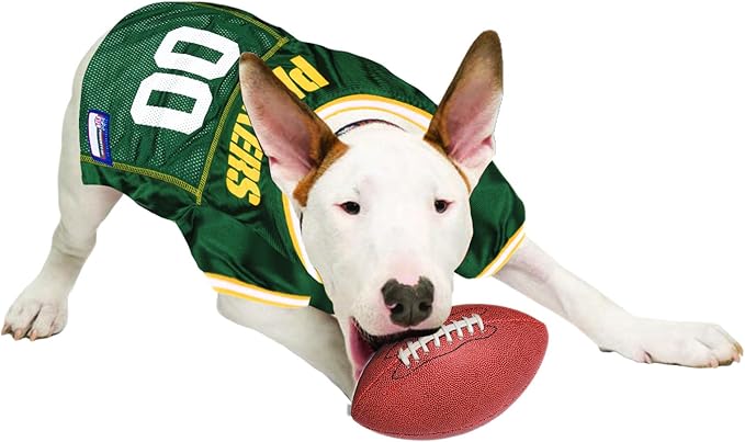 NFL Green Bay Packers Dog Jersey, Size: X-Large. Best Football Jersey Costume for Dogs & Cats. Licensed Jersey Shirt