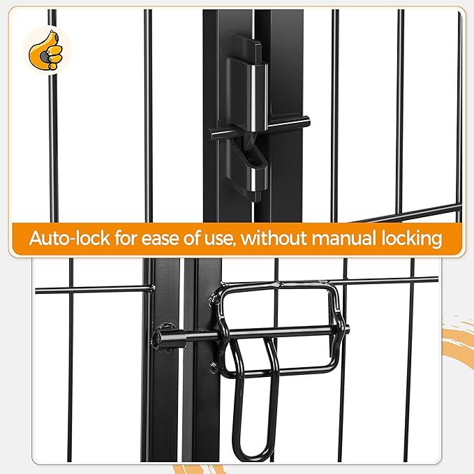Topeakmart Dog Playpen Outdoor Puppy Exercise Pen Indoor Portable Pet Fence for Yard/RV Camping, 47 Inch 8 Panels
