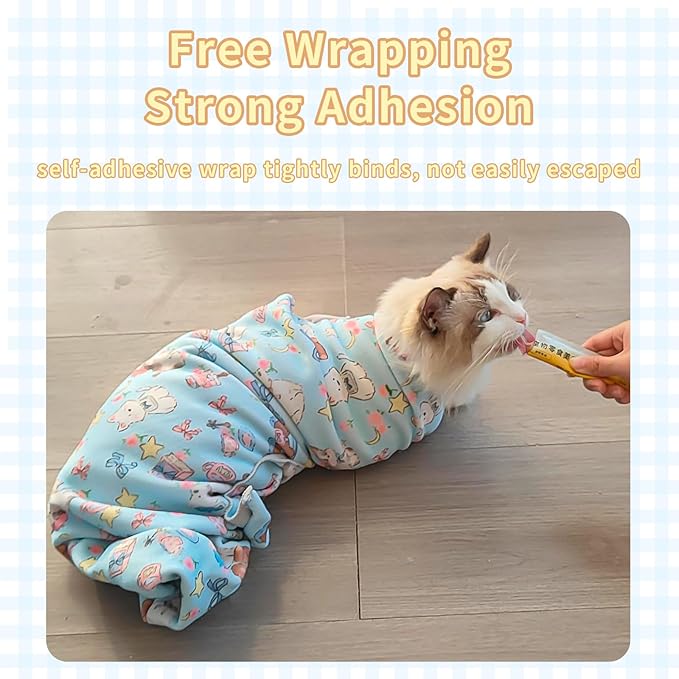 Cat Wrap for Cutting Nails Gentle Wrapped Cat Swaddle Cat Grooming Wrap Comfortable Wrap Prevents Cat Resistance Cat Burrito Wrap Cat Grooming Supplies for Nail Trimming (18x18in)