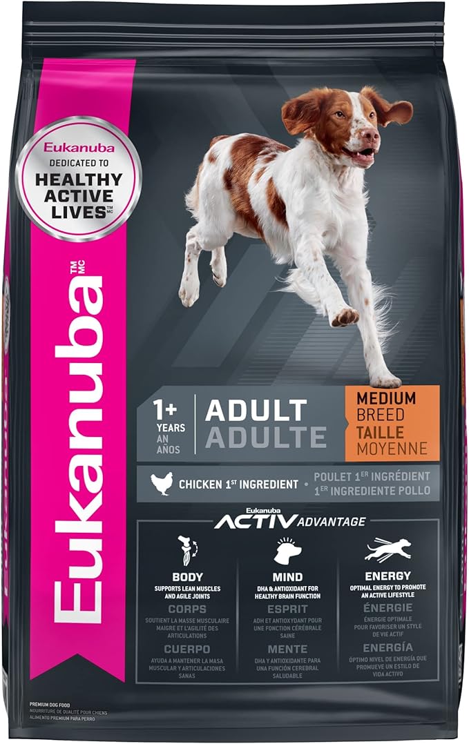Eukanuba Adult Medium Breed Dry Dog Food, 16 lb. Bag Adult with Lamb & Rice Canned Wet Dog Food, 13.2 oz can (12-Count)