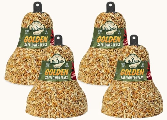 Mr. Bird 4-Pack Golden Safflower Feast Wild Bird Seed Bell 10 oz.